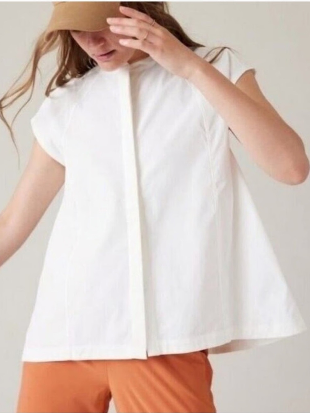 Athleta Performance Poplin Popover in White